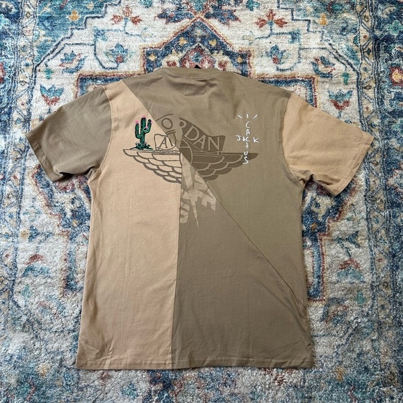 Air Jordan Cactus Jack Travis Scott Split T-shirt Medium - Picture 2 of 6